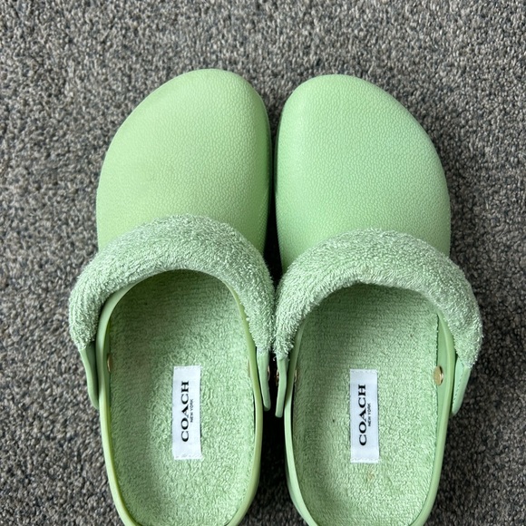 Coach Lime Green Textured Clogs - Picture 3 of 6